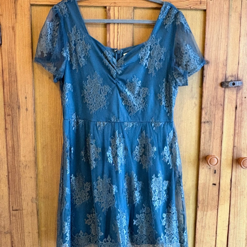 Altar’d State Elegant Blue Lace Dress